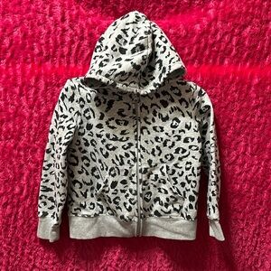 Leopard zip up hoodie